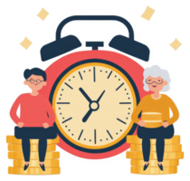 Time management for financial security in retirement. png