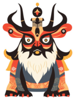 A stylized illustration of a mythical creature with ornate features. png