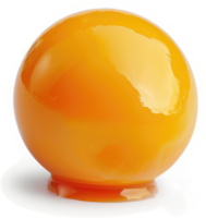 A glossy, vibrant orange sphere, seemingly a food item or decorative object. png