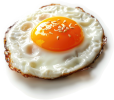 A fried egg with a runny yolk, topped with sesame seeds. png
