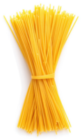 A close-up view of a bundle of uncooked spaghetti. png