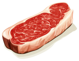 A fresh, raw steak slice, perfect for grilling. png