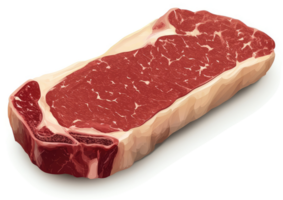 A raw steak, displaying marbling and texture. png