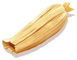 A close-up view of a traditional tamale husk. png