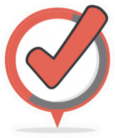 A highlighted check mark graphic, signifying approval or confirmation. png