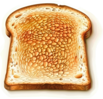 A close-up view of a toasted bread slice's interior texture. png