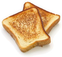 Two slices of golden brown, crispy toast. png