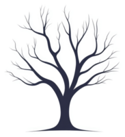 A silhouette of a leafless tree against a plain background. png