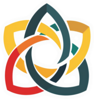 A colorful, interconnected, abstract design representing unity and harmony. png