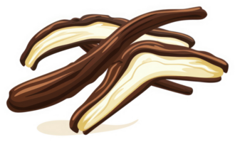 Dried licorice root pieces with a light-colored inner core. png
