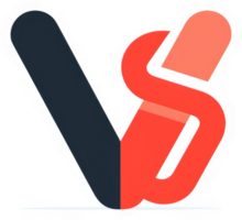 A stylized logo featuring the letters v and s in overlapping geometric shapes. png
