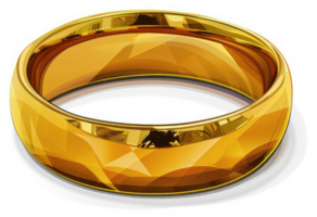 A stylized golden ring, reminiscent of a powerful artifact. png
