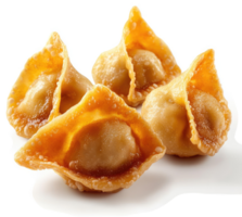 Crispy fried wonton dumplings, a delicious asian appetizer. png