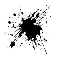 Abstract explosion of dark, splatter patterns. png