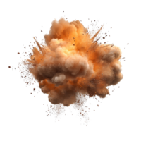 Powerful explosion of dust and debris in a dynamic burst. png