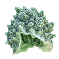 Intricate fractal rendering of a stylized cabbage-like structure. png