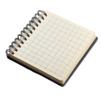 Small spiral-bound notepad with gridded pages. png