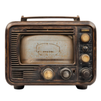 Vintage television set with static display. png