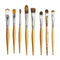 Variety of paintbrushes in various sizes and textures. png