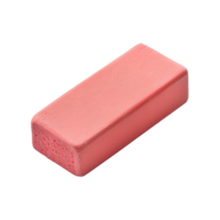 Rectangular piece of pink, solid candy. png
