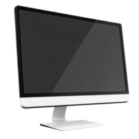Modern computer monitor displaying a blank screen. png