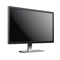 Flat-screen computer monitor with sleek metallic design. png