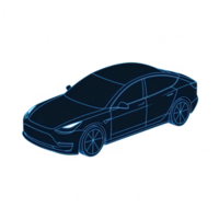 A sleek electric car design illustration in a futuristic style, showcasing smooth lines and modern aesthetics, perfect for technology and automotive themes. png