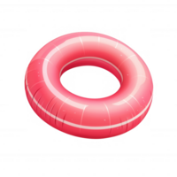 A vibrant pink inflatable donut for swimming, perfect for summer fun at the pool or beach. Ideal for relaxing and enjoying the sunny weather. png