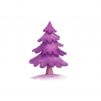 A whimsical purple tree with textured, layered branches, featuring a soft look. Ideal for creative designs with a fantasy or playful theme. Perfect for illustration and decoration. png