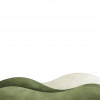 Abstract landscape with rolling hills in earthy tones, featuring smooth curves and a tranquil, minimalist aesthetic on a white isolated background. png