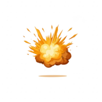 An energetic explosion graphic with vibrant colors and dynamic effects, ideal for creating action-oriented visuals. png