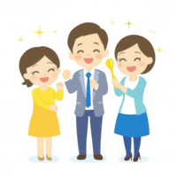 Cheerful group celebrating success with smiles and joy, conveying happiness and teamwork. Perfect for themes of collaboration, motivation, and achievement. png