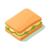 Sandwich icon with lettuce and cheese png