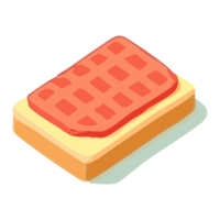 A slice of cheese on a piece of bread png