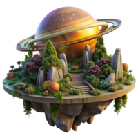 beautiful abstract serene abstract Colossal Space Station Overgrown detailed authentic png