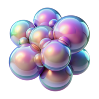 beautiful minimalist beautiful artistic A Cluster of Iridescent Bubbles Floating premium professional png