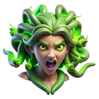 magnificent classic beautiful abstract Medusa Snakes of Fur and authentic premium png