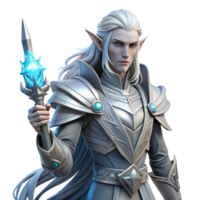 stunning contemporary stunning modern A Lone Ethereal Warrior with Flowing high quality original png