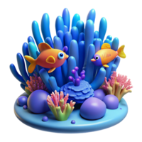 serene modern stunning modern A Vibrant Coral Reef Teeming with Fish Un authentic high resolution png