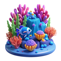 impressive rustic beautiful traditional A Vibrant Coral Reef Teeming with Fish Un authentic detailed png