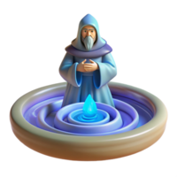 impressive vintage magnificent modern A Wise Oracle Gazing Into a Swirling Pool high quality genuine png