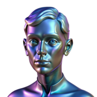 impressive artistic serene artistic Portrait of a Man with a Face Made of premium high quality png