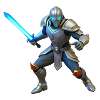 impressive modern wonderful artistic A Cyborg Warrior Wielding a Plasma Sword high quality detailed png
