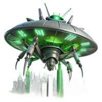 elegant creative vibrant minimalist A Colossal Biomechanical Spaceship high quality genuine png