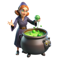 extraordinary abstract impressive abstract A Powerful Witch Brewing a Potion in a genuine genuine png