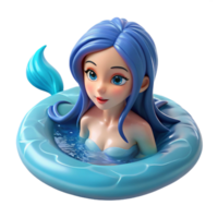 magnificent vintage elegant classic A Serene Water Nymph with Flowing Blue high quality 4K png
