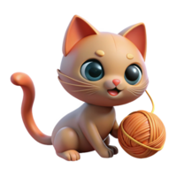 dramatic creative beautiful classic A Cute Kitten Playing with a Ball of professional exclusive png