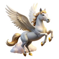 dramatic modern impressive traditional A Graceful Pegasus with White Wings and authentic authentic png