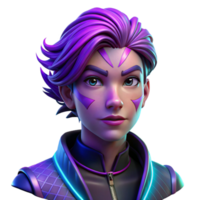 beautiful creative vibrant minimalist Portrait of a Nonbinary Person with 4K original png