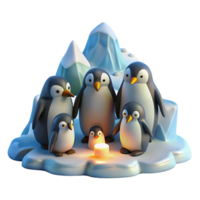 beautiful artistic wonderful modern A Group of Penguins Huddled Together on professional high resolution png